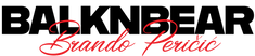 Logo with 'BALKNBEAR' in black and 'Brando Pericic' in red cursive text.
